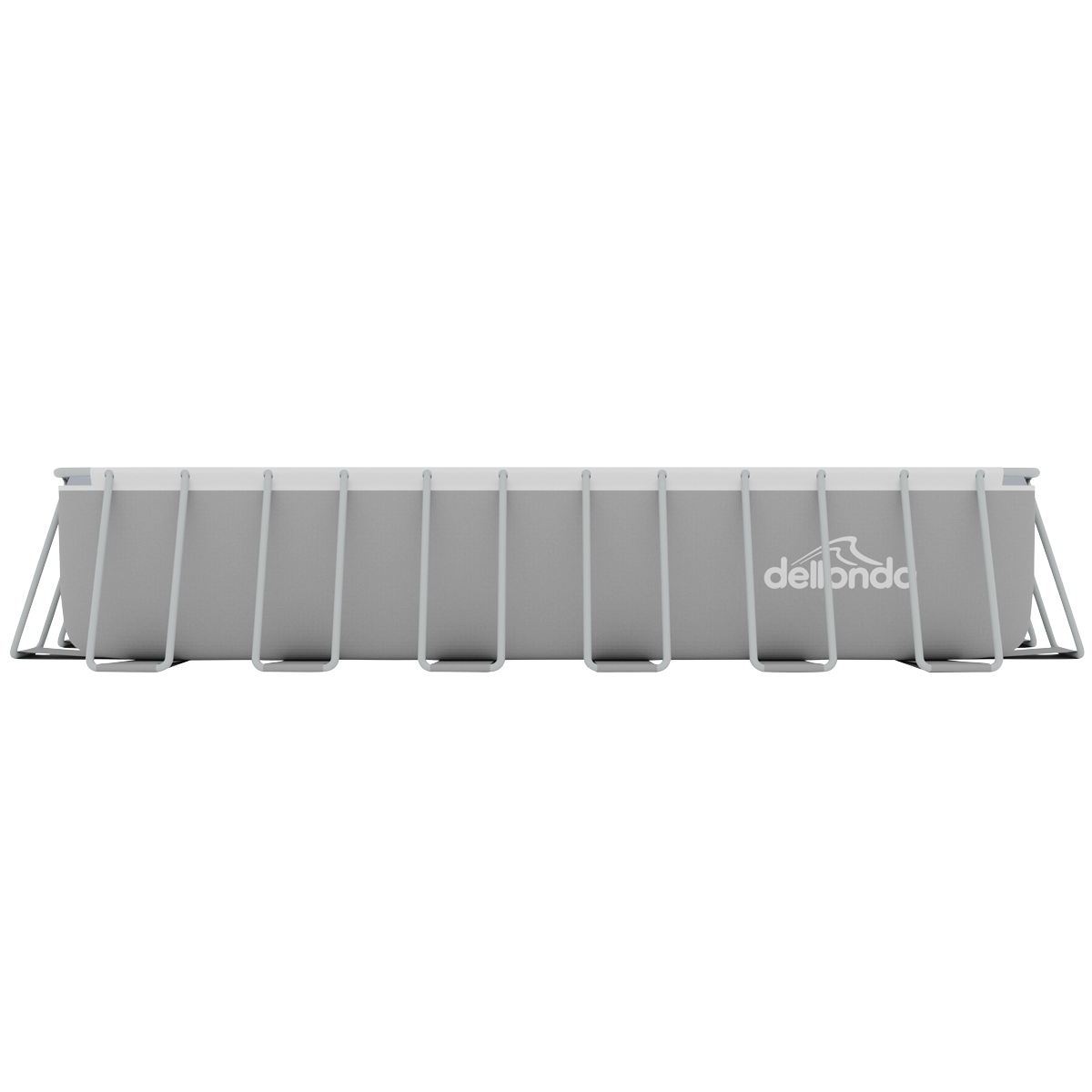 Dellonda DL151 Dellonda Deluxe Steel Frame Rectangular Swimming Pool with Step Ladder & Filter Pump 25ft
