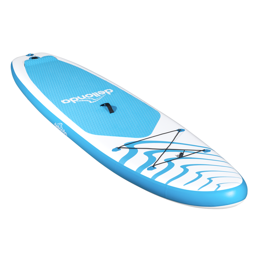 Dellonda DL152 Dellonda Inflatable Stand-Up Paddle Board 10'6" - Light Blue/White
