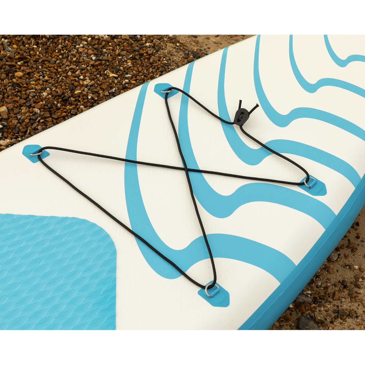 Dellonda DL152 Dellonda Inflatable Stand-Up Paddle Board 10'6" - Light Blue/White