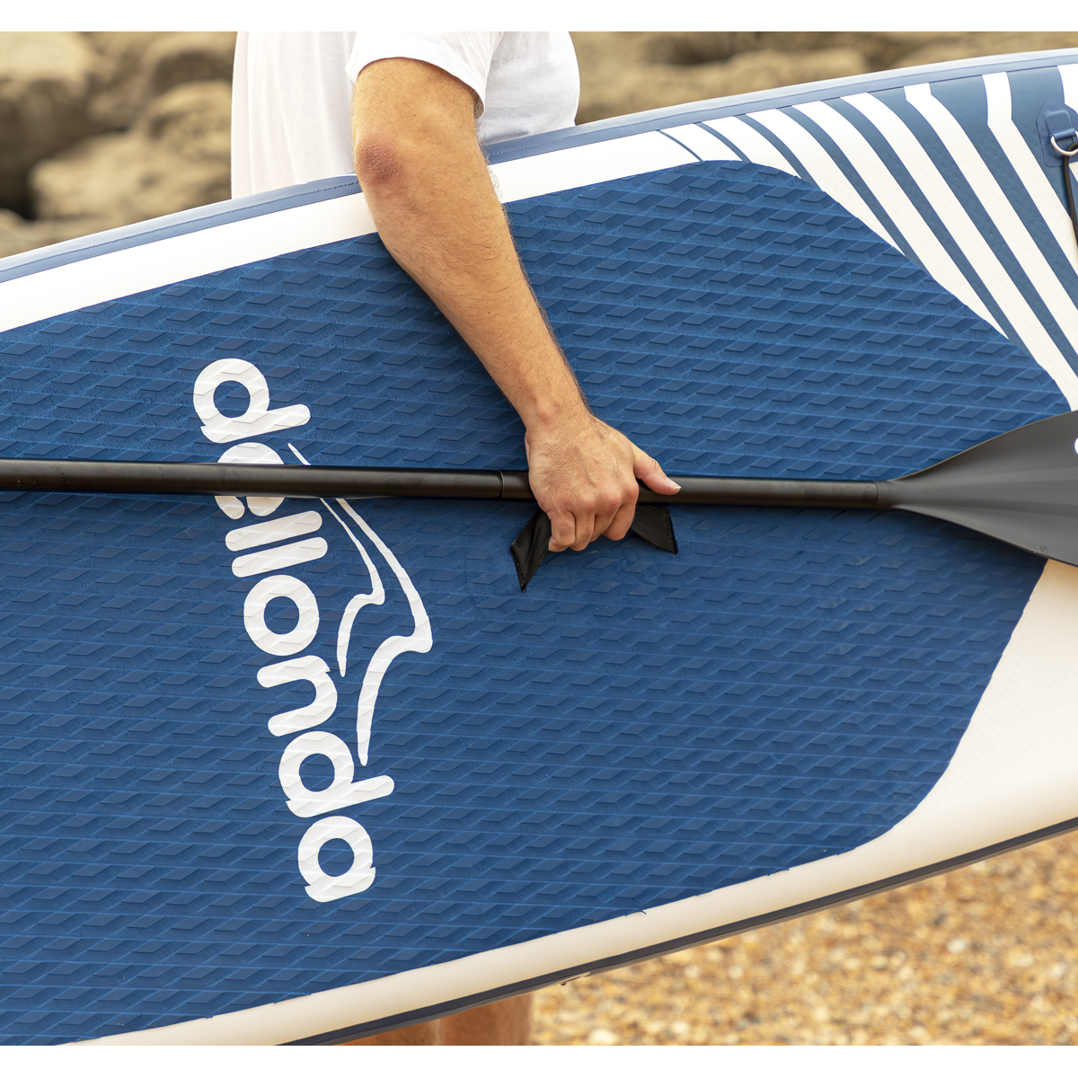 Dellonda DL153 Dellonda Inflatable Stand-Up Paddle Board 10'2" - Dark Blue/White