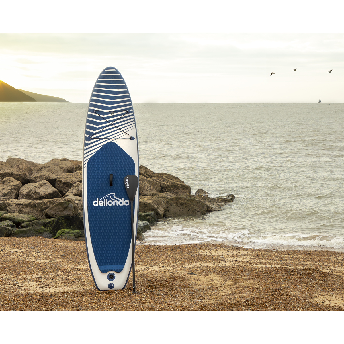 Dellonda DL153 Dellonda Inflatable Stand-Up Paddle Board 10'2" - Dark Blue/White