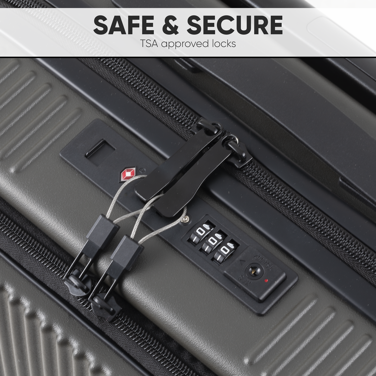 Dellonda DL157 Dellonda Cabin Size Luggage with Laptop Compartments & Dual TSA Lock 20"