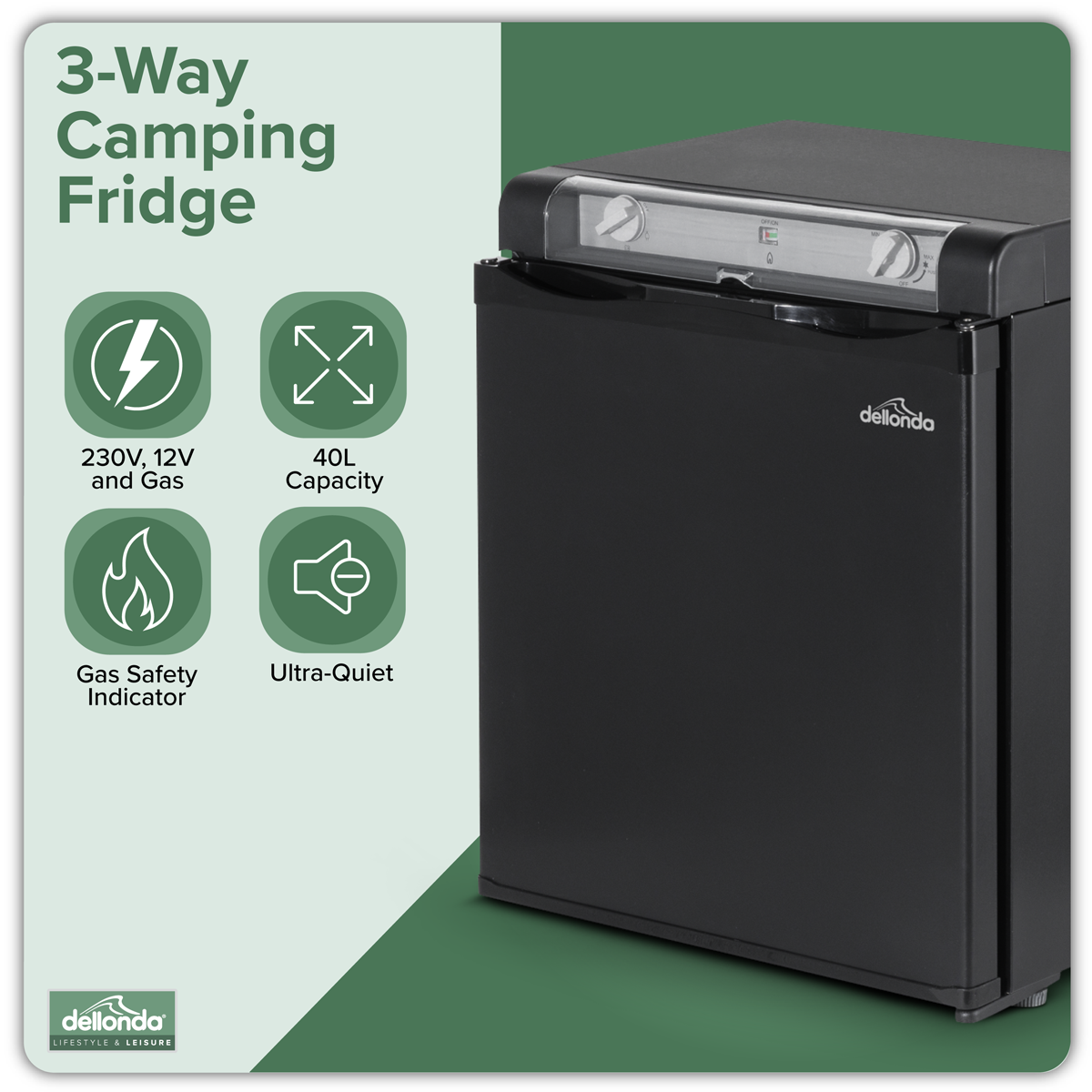 Dellonda DL158 Dellonda 3-Way Fridge 40L