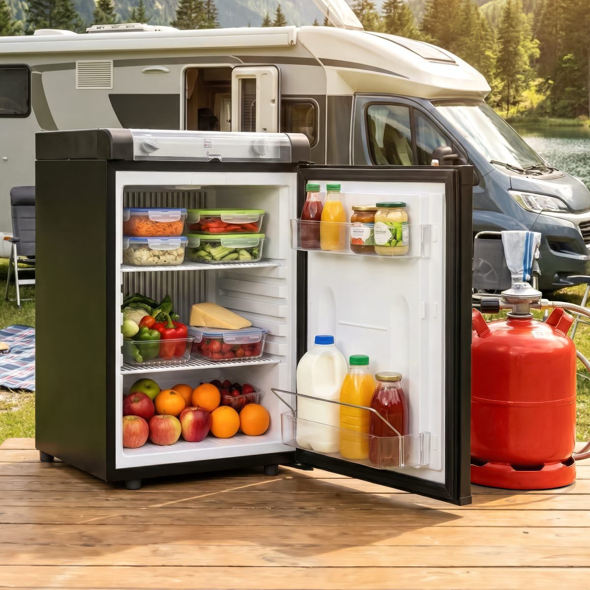 Dellonda DL159 Dellonda 3-Way Fridge 60L