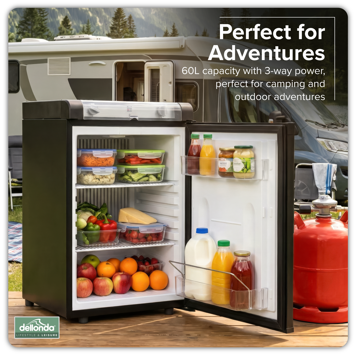 Dellonda DL159 Dellonda 3-Way Fridge 60L