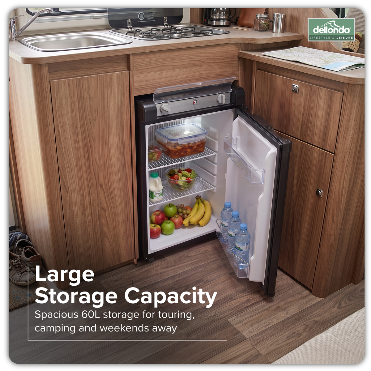 Dellonda DL159 Dellonda 3-Way Fridge 60L