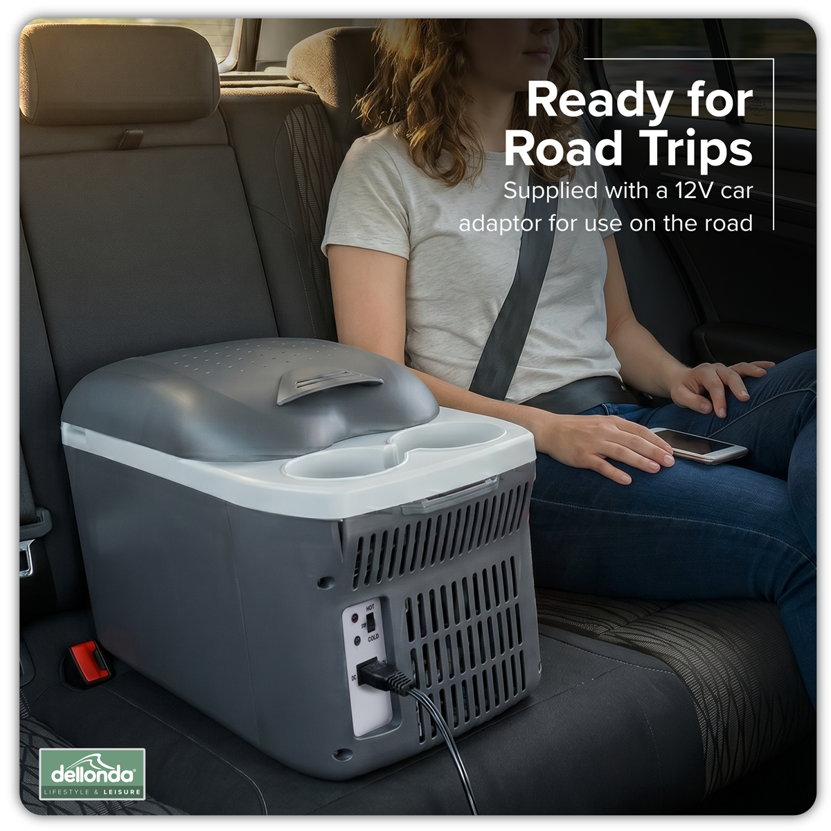 Dellonda DL166 Dellonda 8L Portable Cool Box 12V