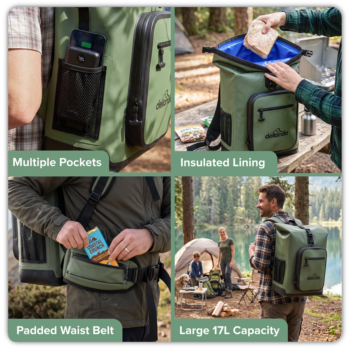 Dellonda DL183 Dellonda Backpack Cool Bag 17L