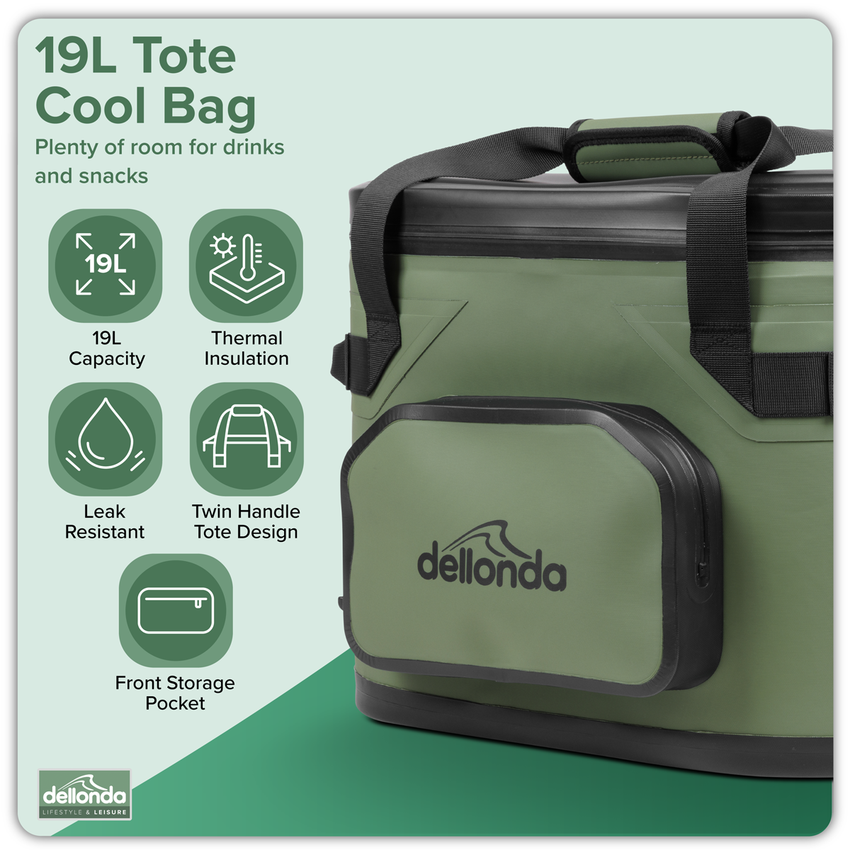 Dellonda DL184 Dellonda Tote Cool Bag 19L