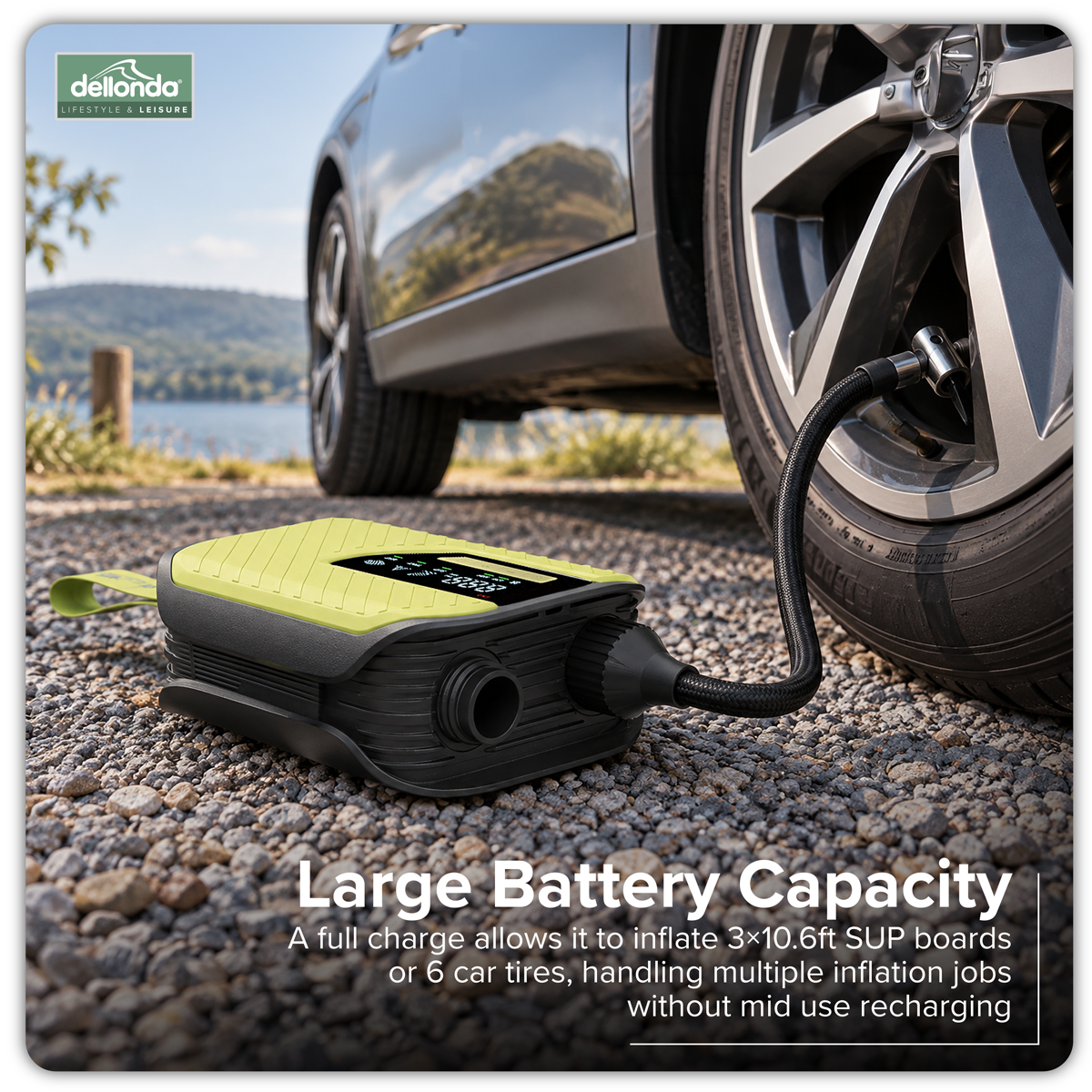 Dellonda DL185 Dellonda Rechargeable & 12V DC Electric SUP Pump