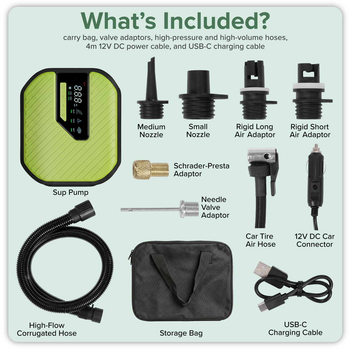 Dellonda DL185 Dellonda Rechargeable & 12V DC Electric SUP Pump