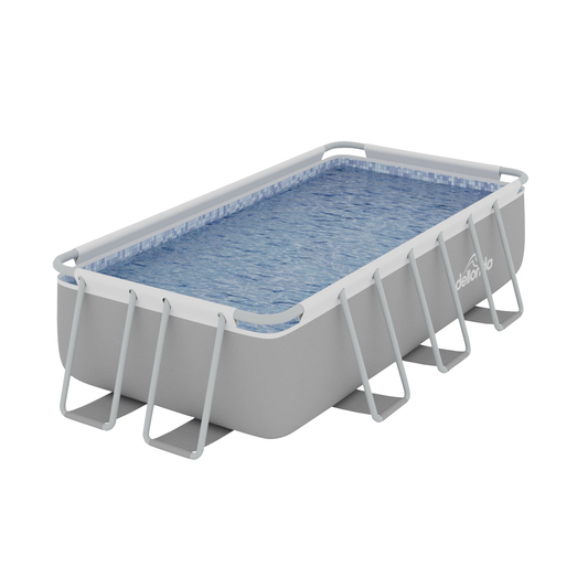 Dellonda DL21 Dellonda Deluxe Steel Frame Swimming Pool with Filter Pump 13ft