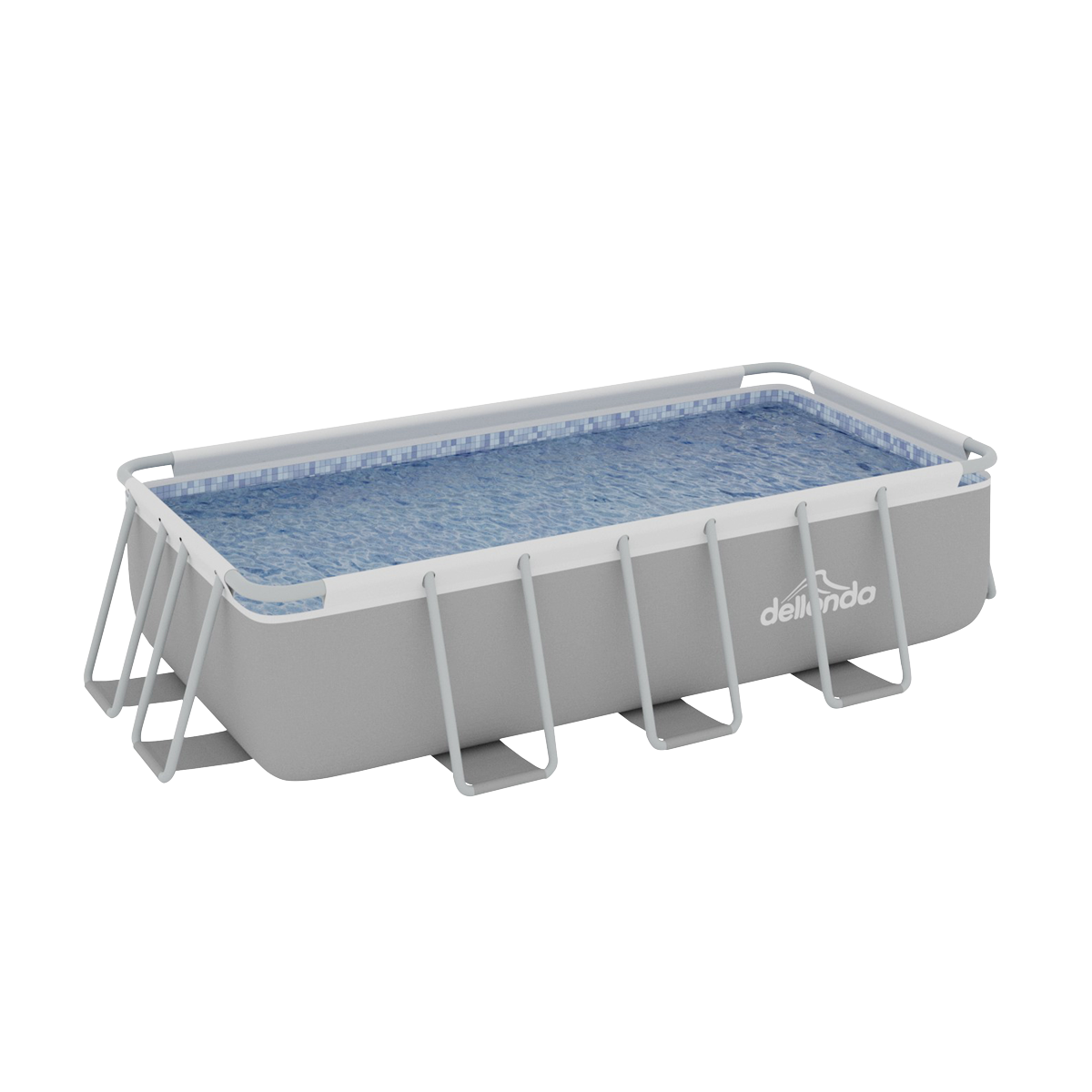 Dellonda DL21 Dellonda Deluxe Steel Frame Swimming Pool with Filter Pump 13ft