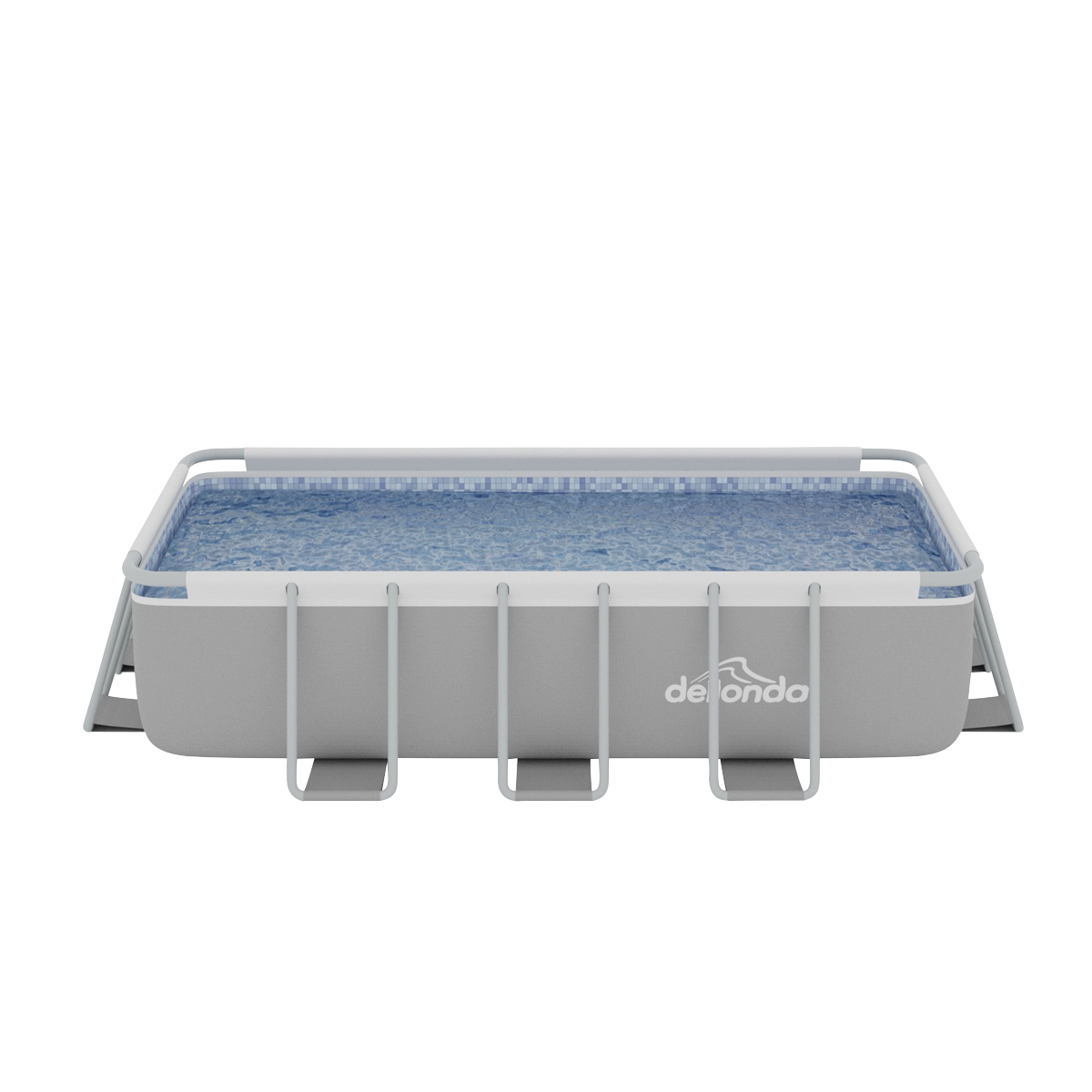 Dellonda DL21 Dellonda Deluxe Steel Frame Swimming Pool with Filter Pump 13ft