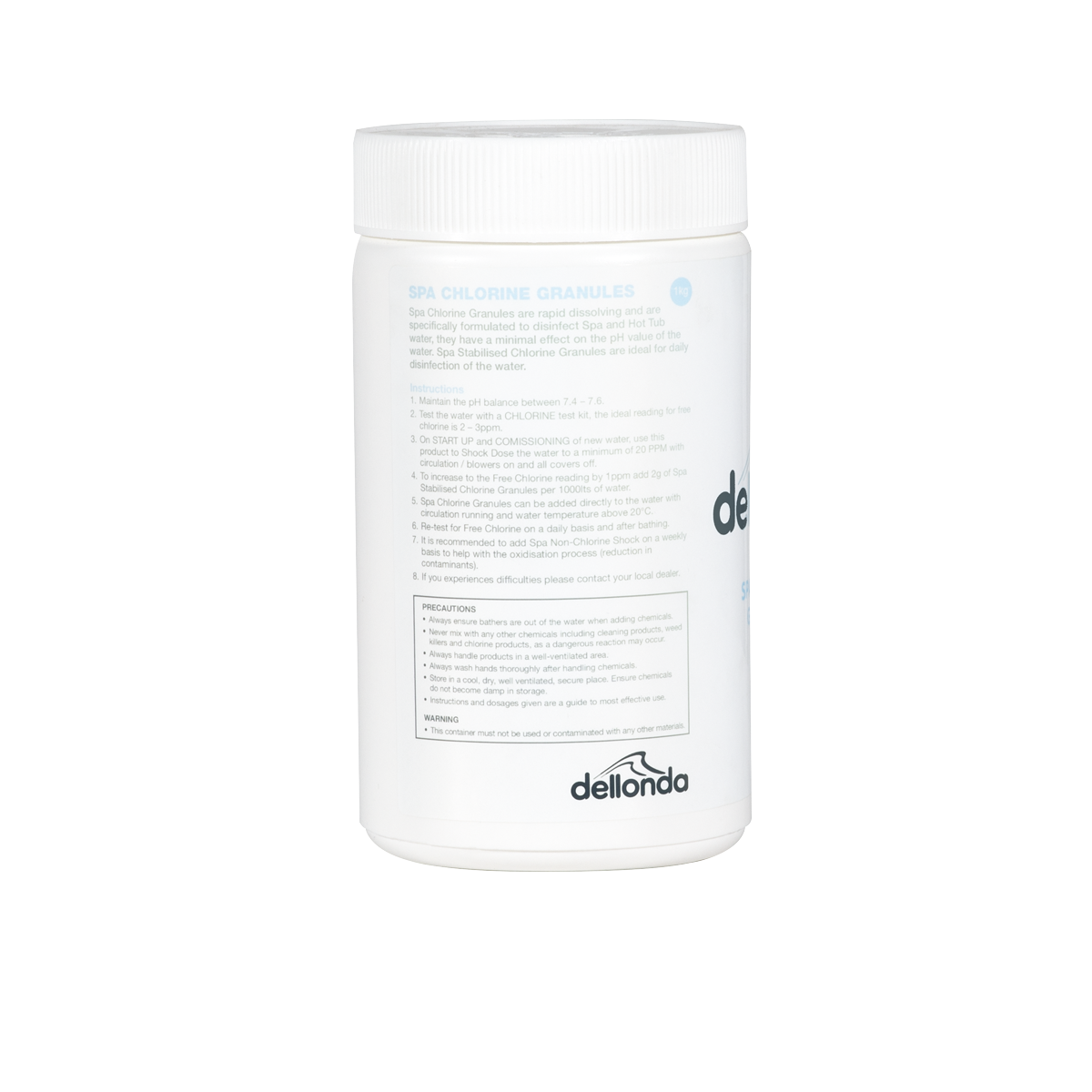 Dellonda DL50 Dellonda Chlorine Granules for Hot Tubs/Spas & Swimming Pools 1kg