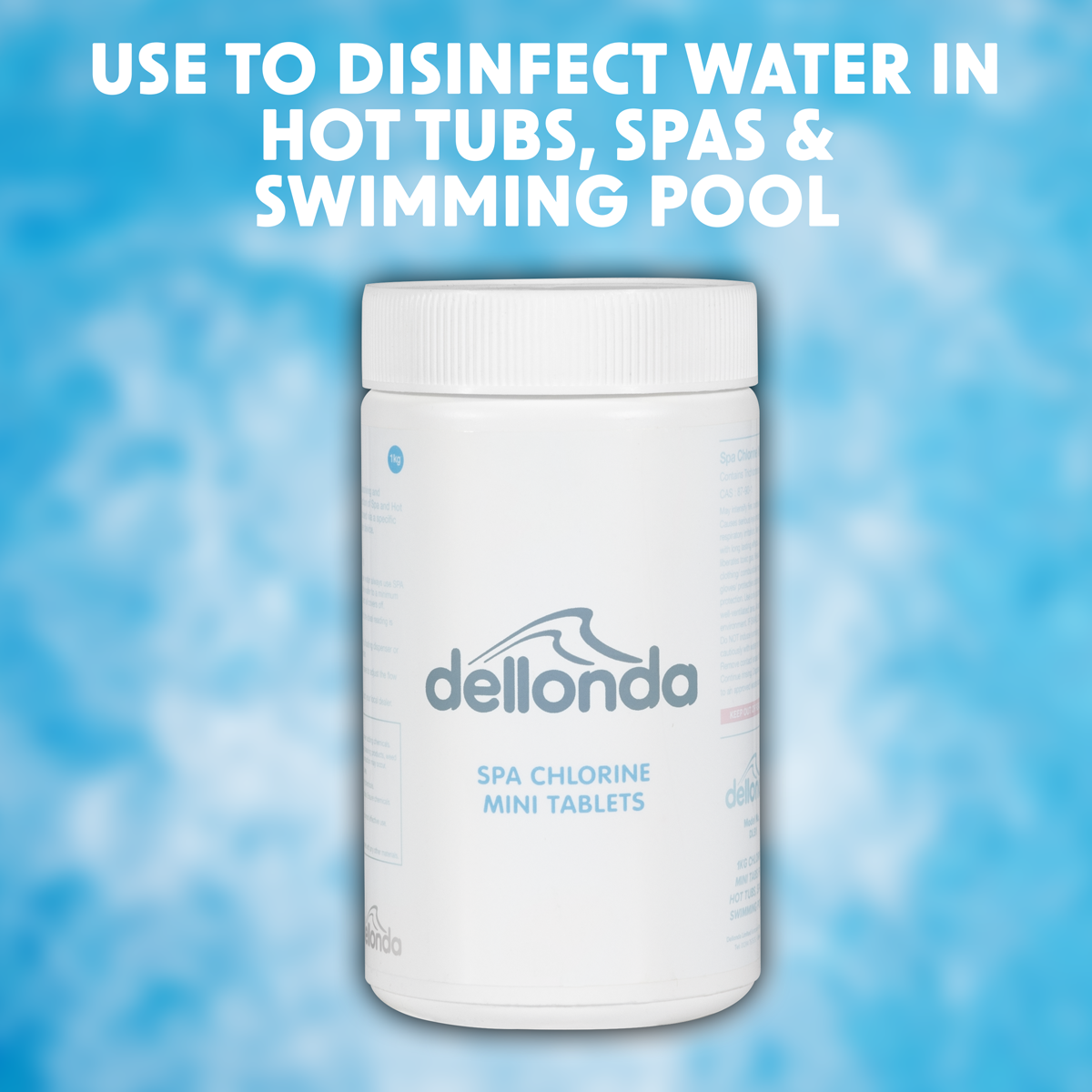 Dellonda DL51 Dellonda Chlorine Mini Tabs for Hot Tubs/Spas & Swimming Pools 1kg