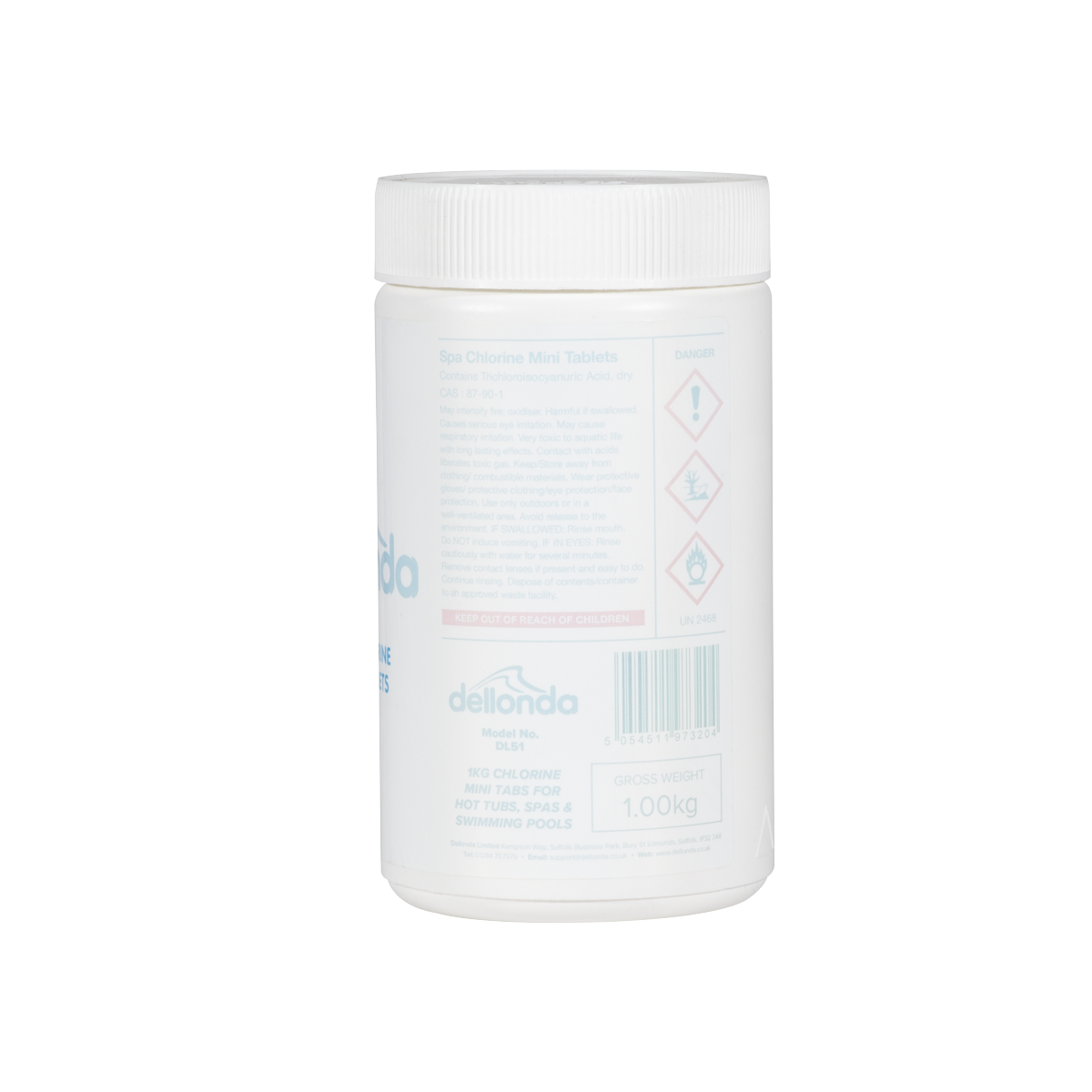 Dellonda DL51 Dellonda Chlorine Mini Tabs for Hot Tubs/Spas & Swimming Pools 1kg