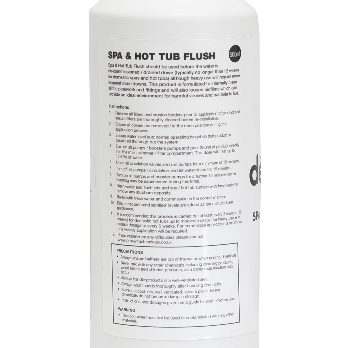 Dellonda DL60 Dellonda Hot Tub/Spa Flush Cleaner 500ml