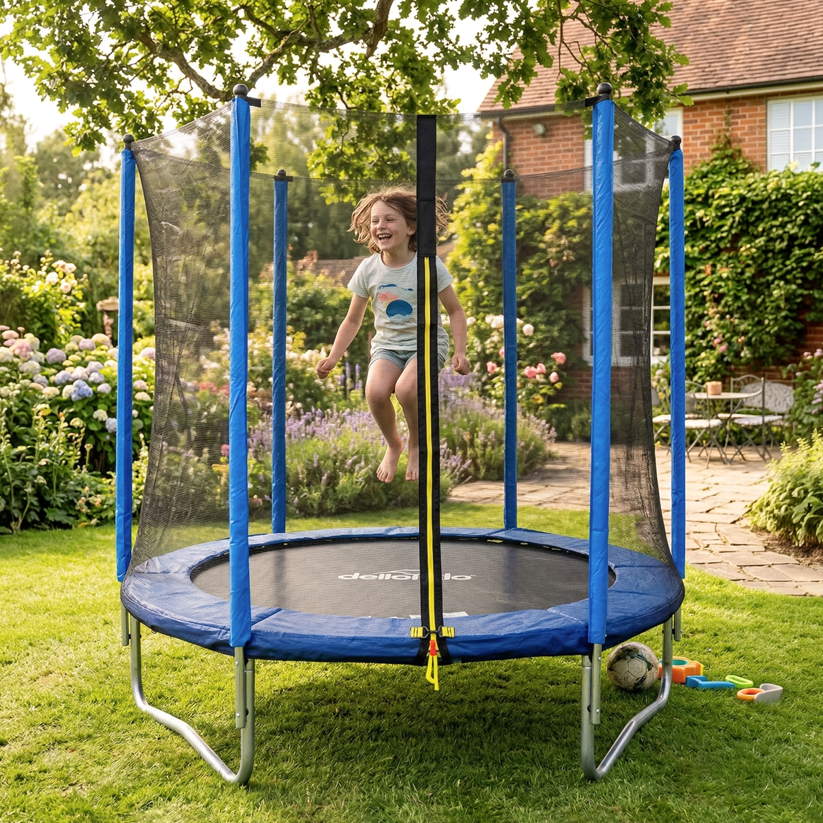 Dellonda DL66 Dellonda Heavy-Duty Outdoor Trampoline with Safety Enclosure Net 6ft