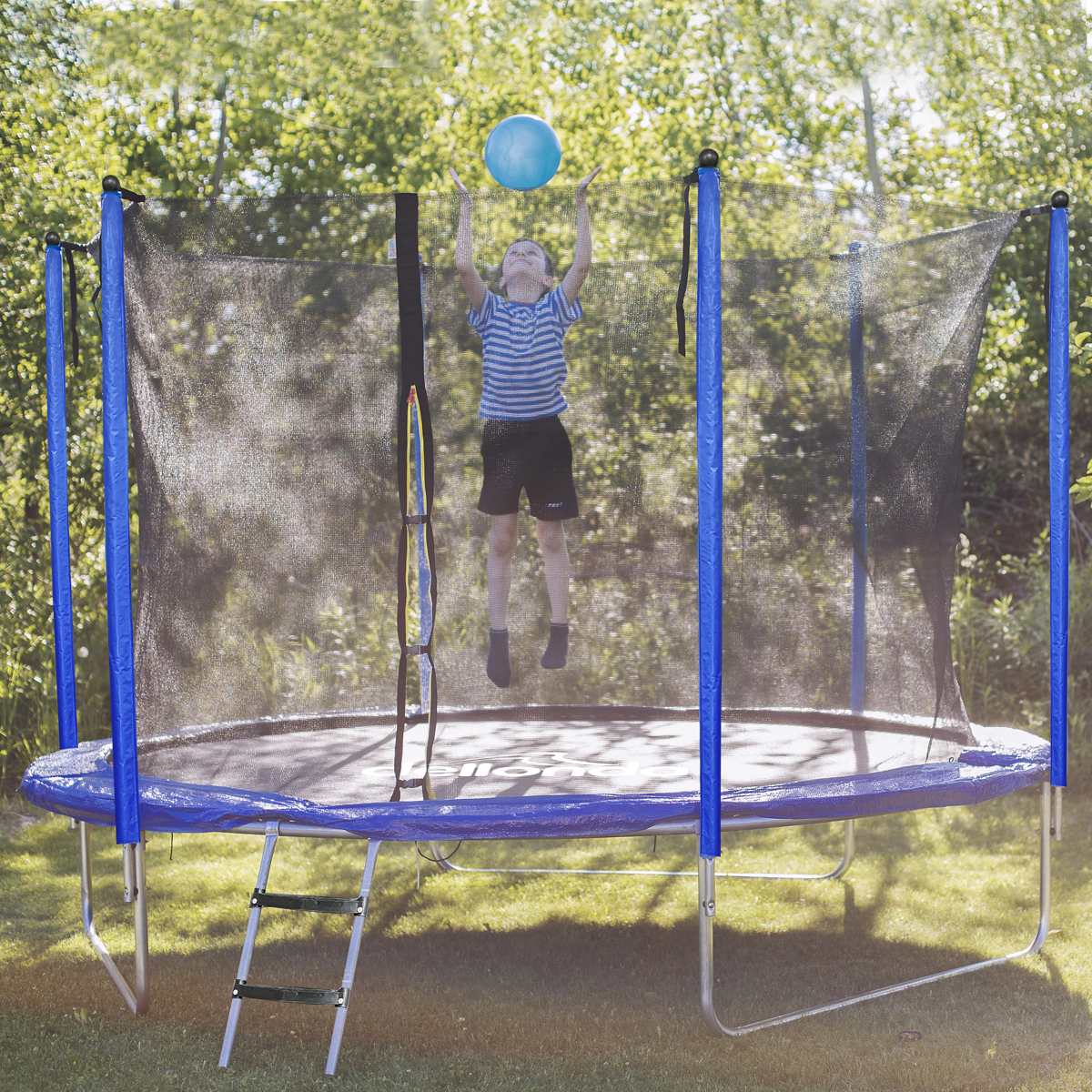 Dellonda DL68 Dellonda Heavy-Duty Outdoor Trampoline with Safety Enclosure Net 10ft