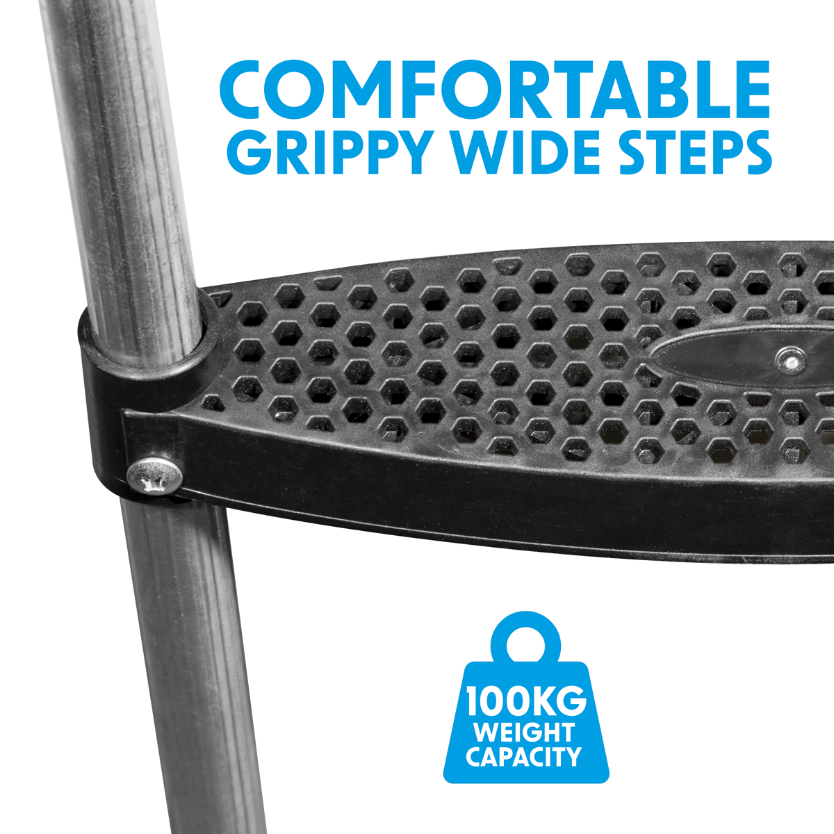 Dellonda DL71 Dellonda 2-Step Trampoline Ladder for 6ft, 8ft & 10ft Trampolines