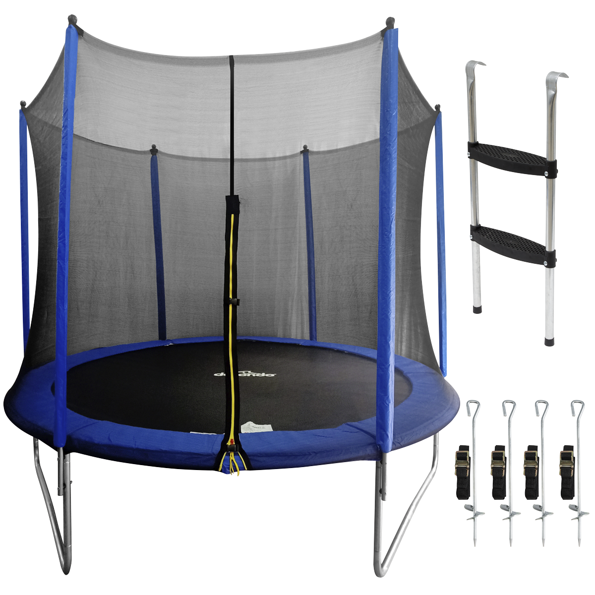 Dellonda DL94 Dellonda Heavy-Duty Outdoor Trampoline with Safety Enclosure Net, Anchors & Ladder 10ft