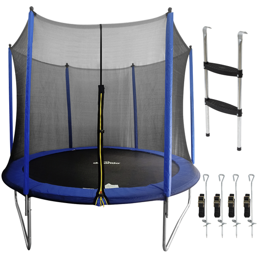 Dellonda DL94 Dellonda Heavy-Duty Outdoor Trampoline with Safety Enclosure Net, Anchors & Ladder 10ft