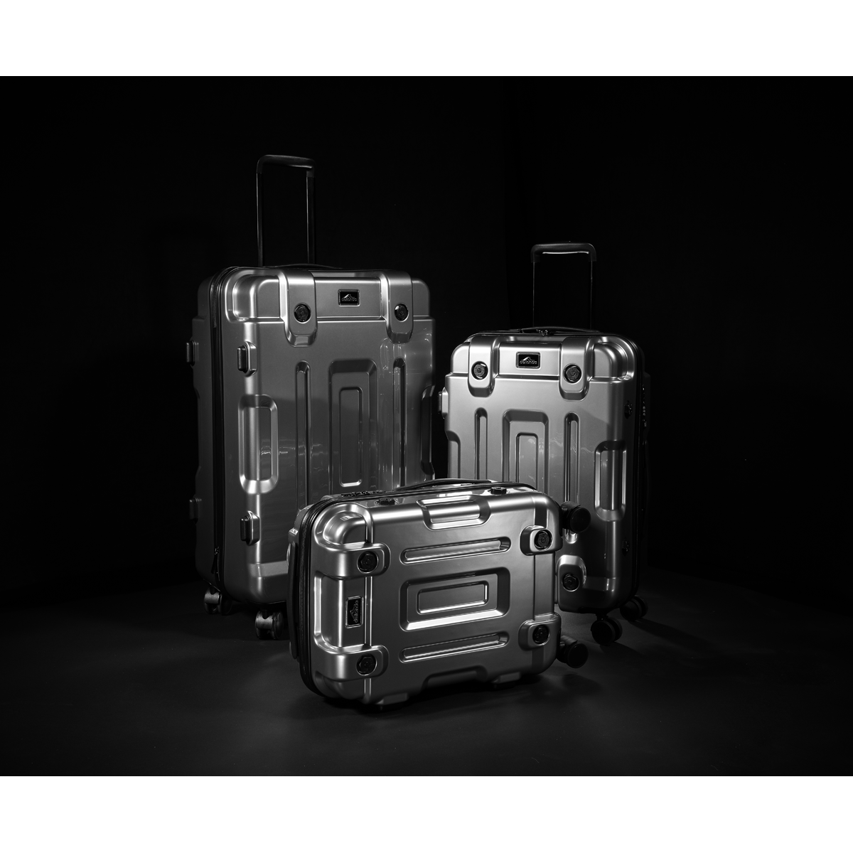 Dellonda DL9 Dellonda Lightweight ABS Luggage Set 3pc - Silver