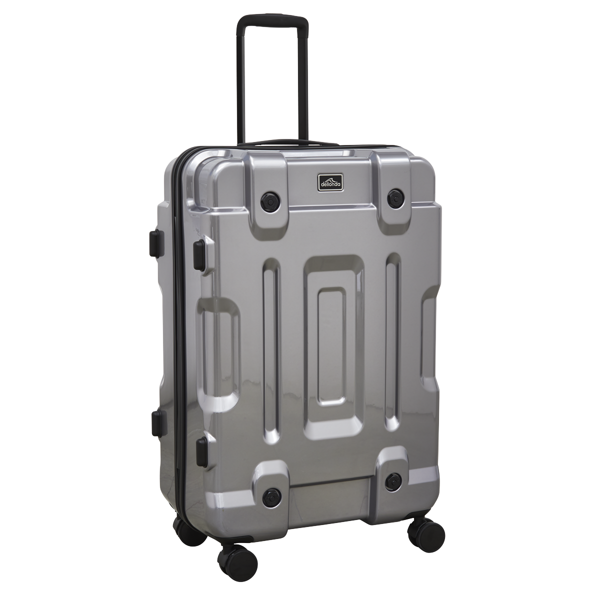 Dellonda DL9 Dellonda Lightweight ABS Luggage Set 3pc - Silver