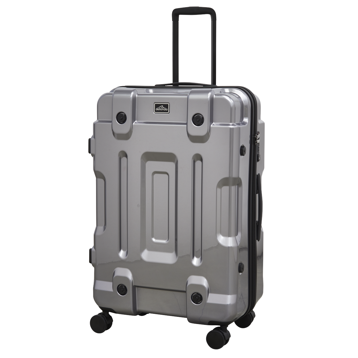 Dellonda DL9 Dellonda Lightweight ABS Luggage Set 3pc - Silver