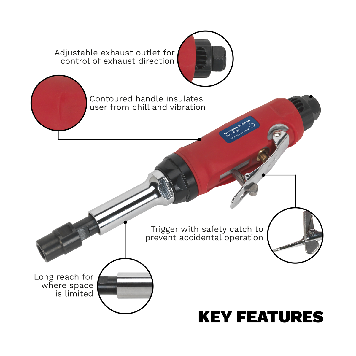 Generation GSA672 Generation Long Reach Air Die Grinder
