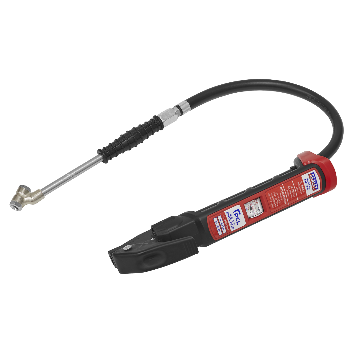 PCL SA37/93B PCL Anodised Tyre Inflator with Twin Push-On Connector