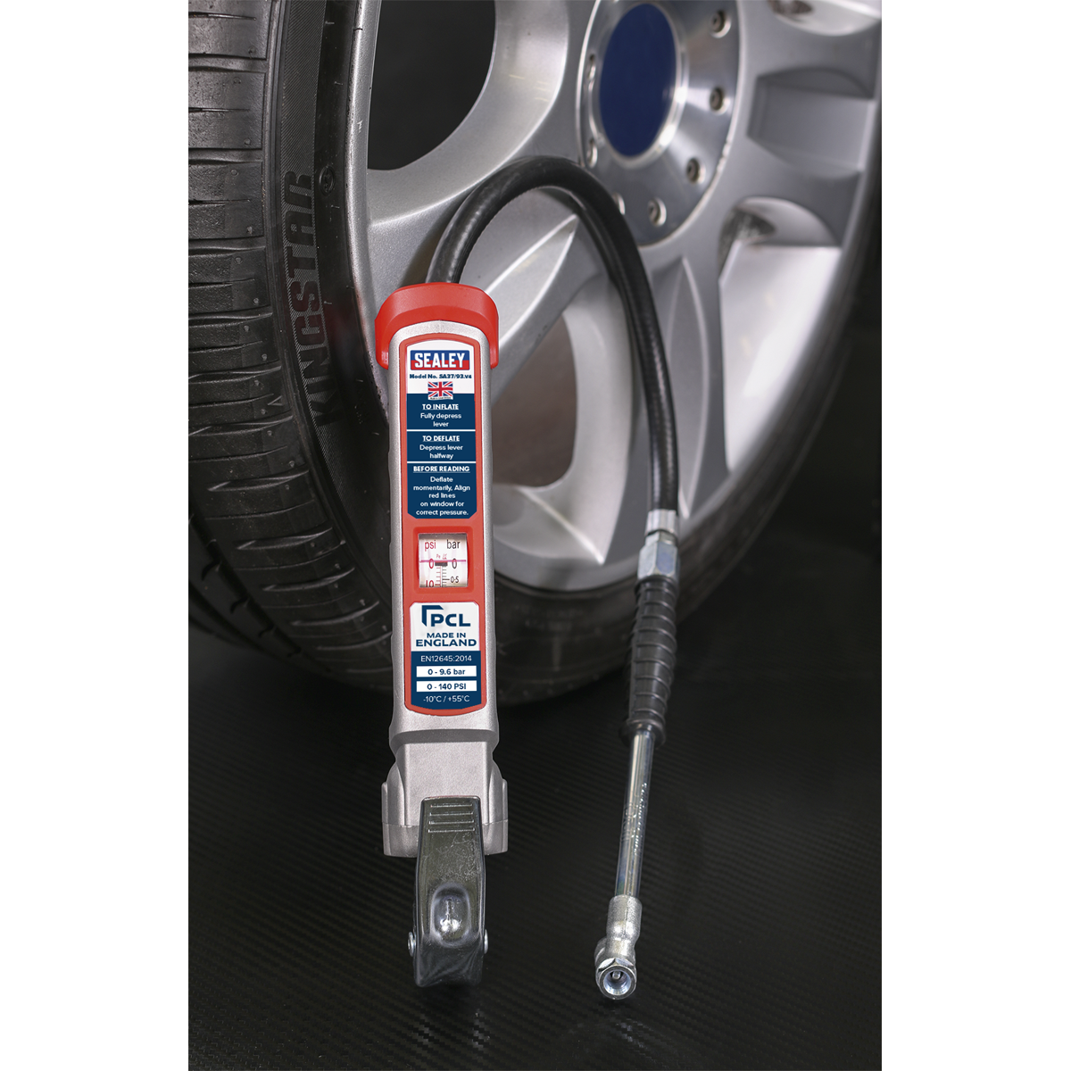 PCL SA37/93 PCL Professional Tyre Inflator with Twin Push-On Connector