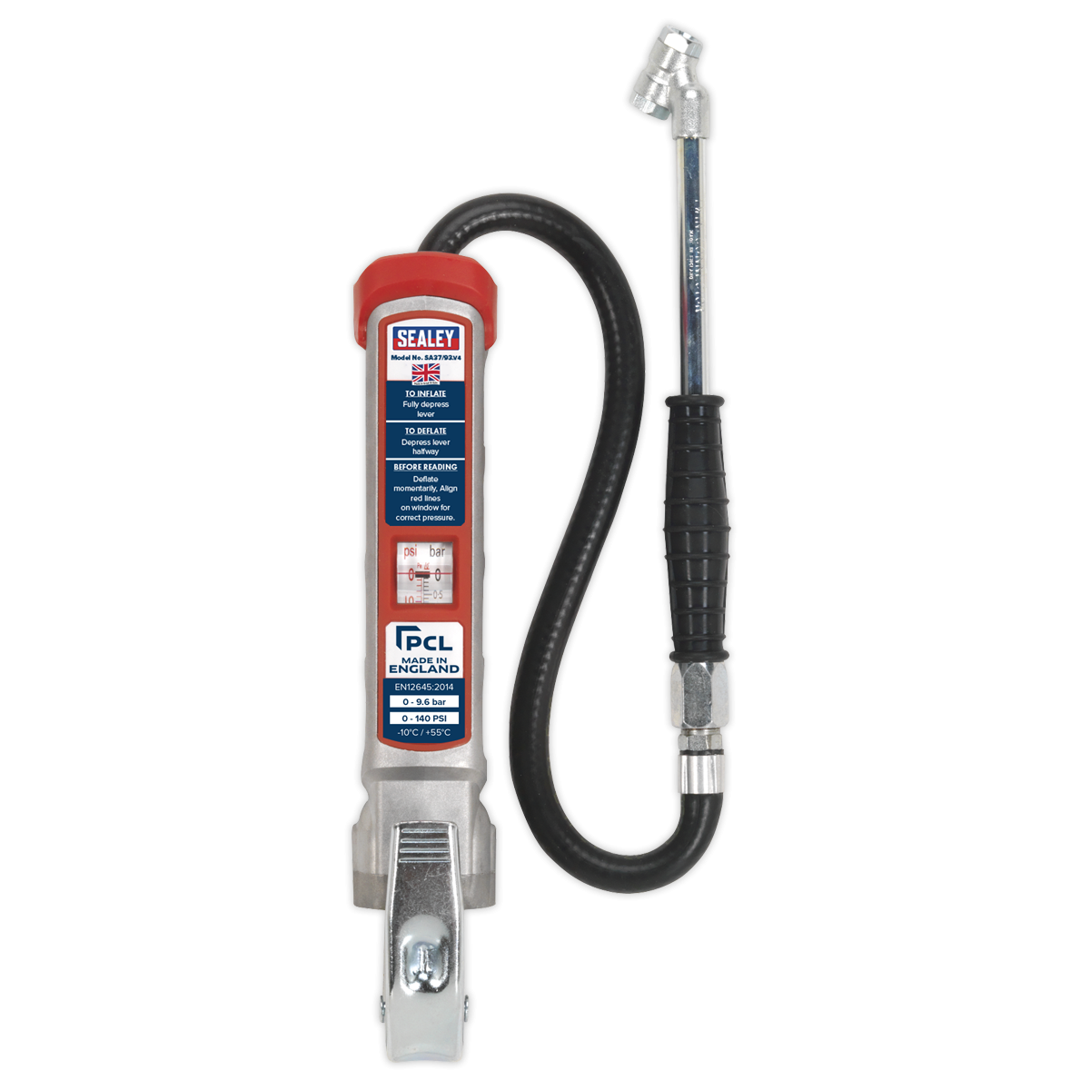 PCL SA37/93 PCL Professional Tyre Inflator with Twin Push-On Connector