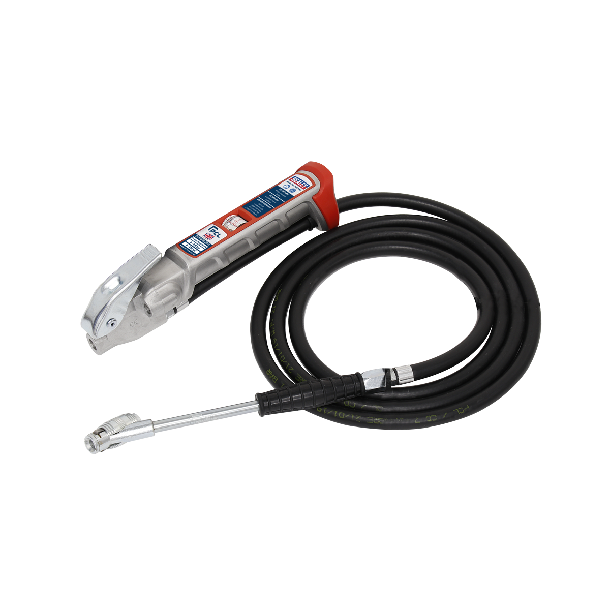 PCL SA37/95 PCL Tyre Inflator with 2.5m Hose & Twin Clip-On Connector