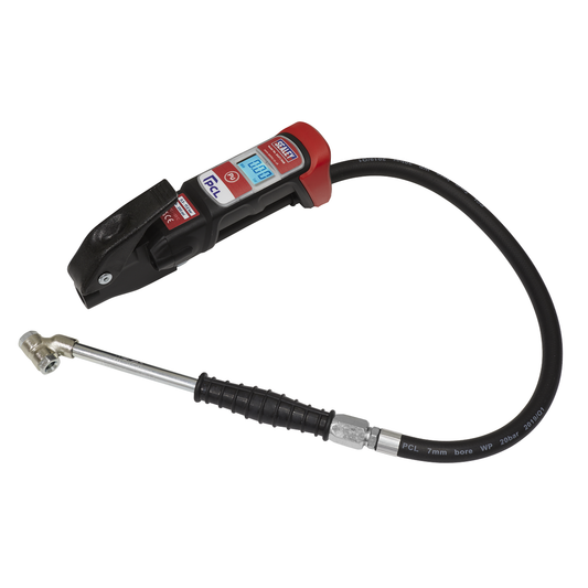 PCL SA37/96B PCL Anodised Digital Tyre Inflator with Twin Push-On Connector