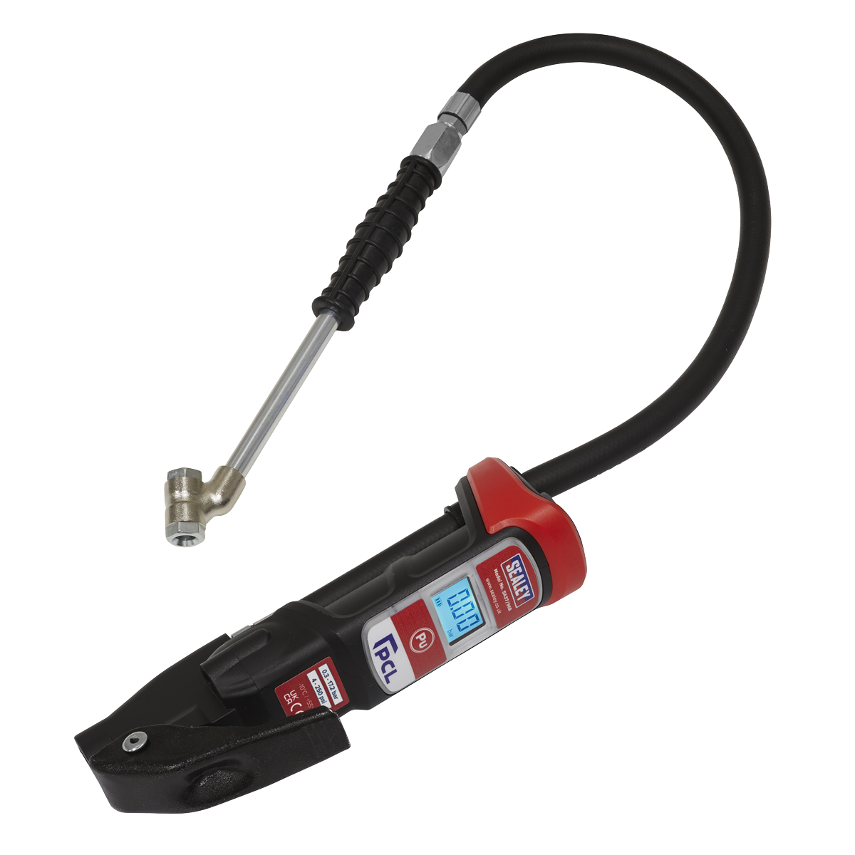 PCL SA37/96B PCL Anodised Digital Tyre Inflator with Twin Push-On Connector