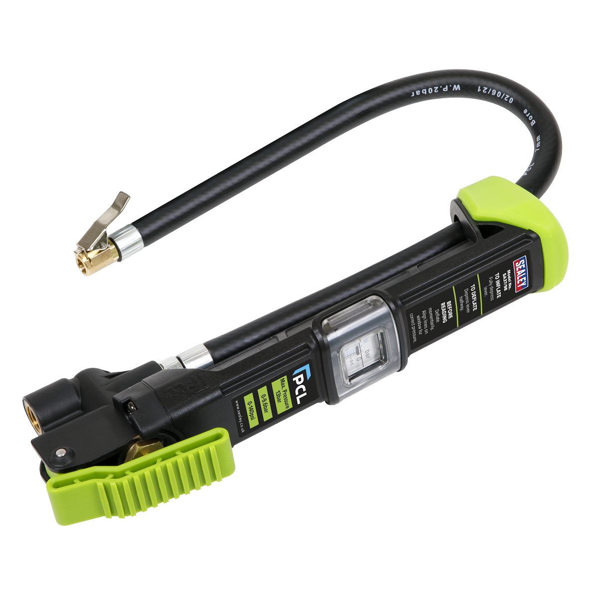 PCL SA37/98 PCL Airlite Eco Tyre Inflator with Clip-On Connector