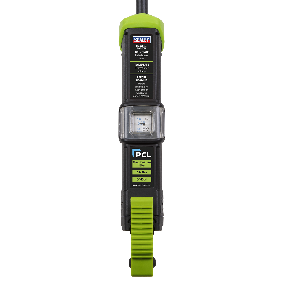 PCL SA37/98 PCL Airlite Eco Tyre Inflator with Clip-On Connector