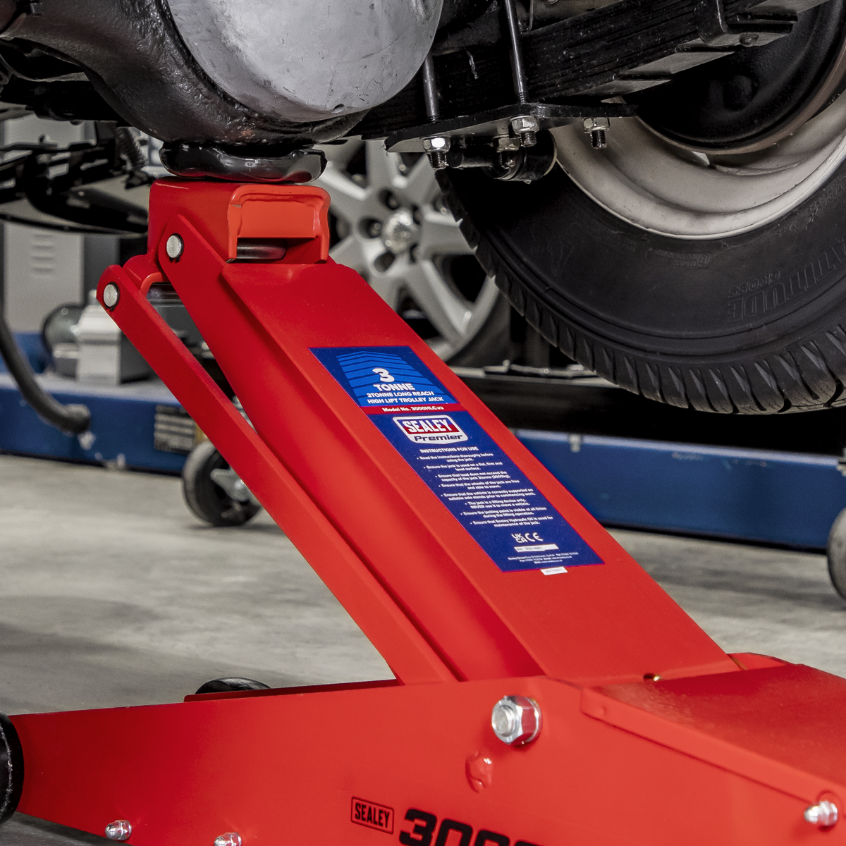 Premier 3000HLC Premier Long Reach High Lift Trolley Jack 3 Tonne