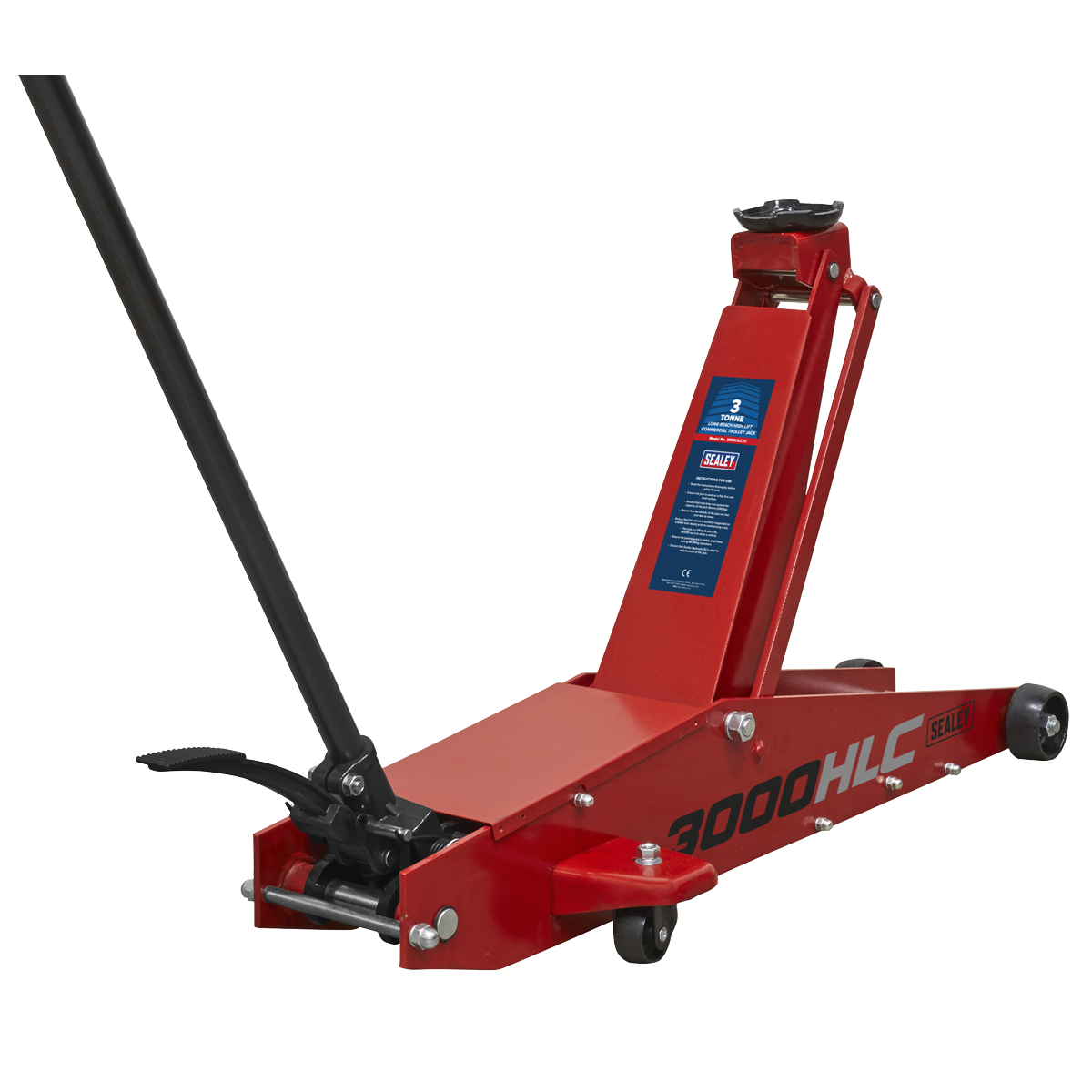 Premier 3000HLC Premier Long Reach High Lift Trolley Jack 3 Tonne