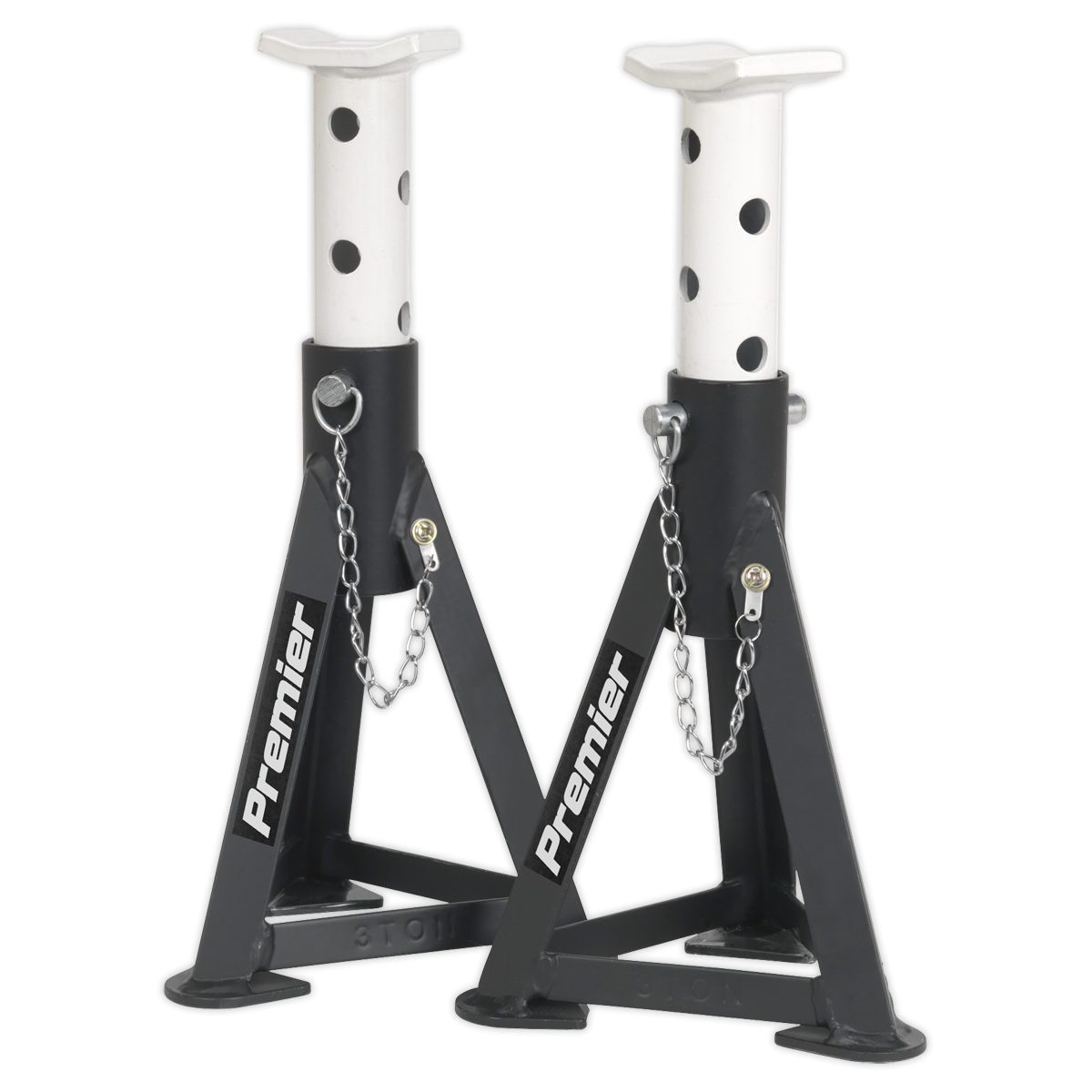 Premier 3040ABCOMBO Premier Trolley Jack 3 Tonne & Axle Stands (Pair) 3 Tonne per Stand Combo
