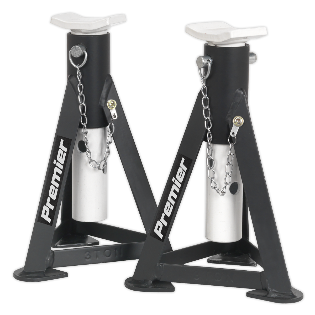 Premier 3040ABCOMBO Premier Trolley Jack 3 Tonne & Axle Stands (Pair) 3 Tonne per Stand Combo