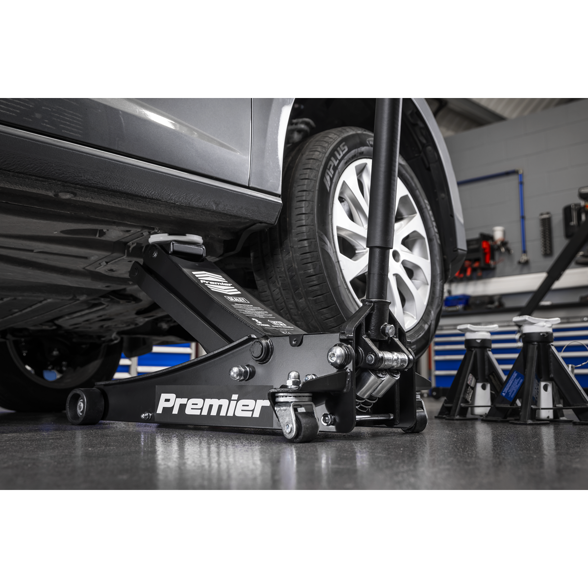 Premier 3040AB Premier Low Profile Trolley Jack with Rocket Lift 3 Tonne - Black