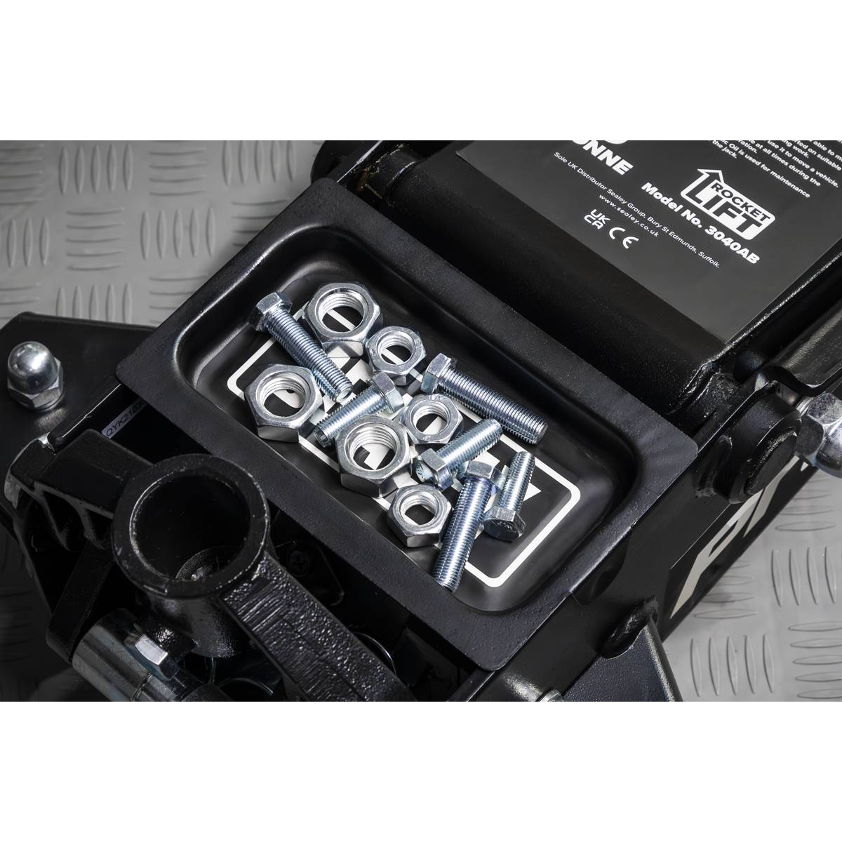 Premier 3040AB Premier Low Profile Trolley Jack with Rocket Lift 3 Tonne - Black