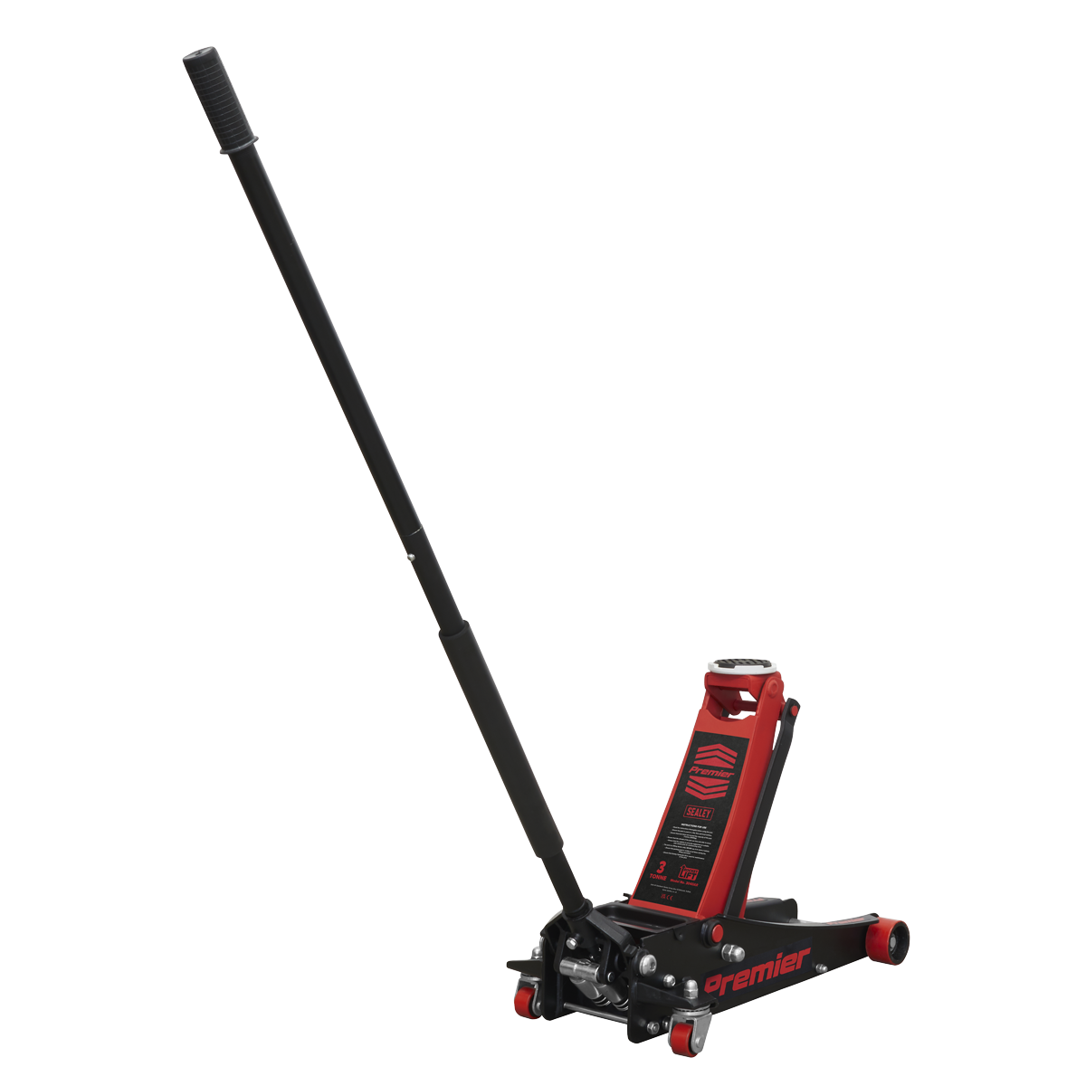 Premier 3040AR Premier Low Profile Trolley Jack with Rocket Lift 3 Tonne - Red