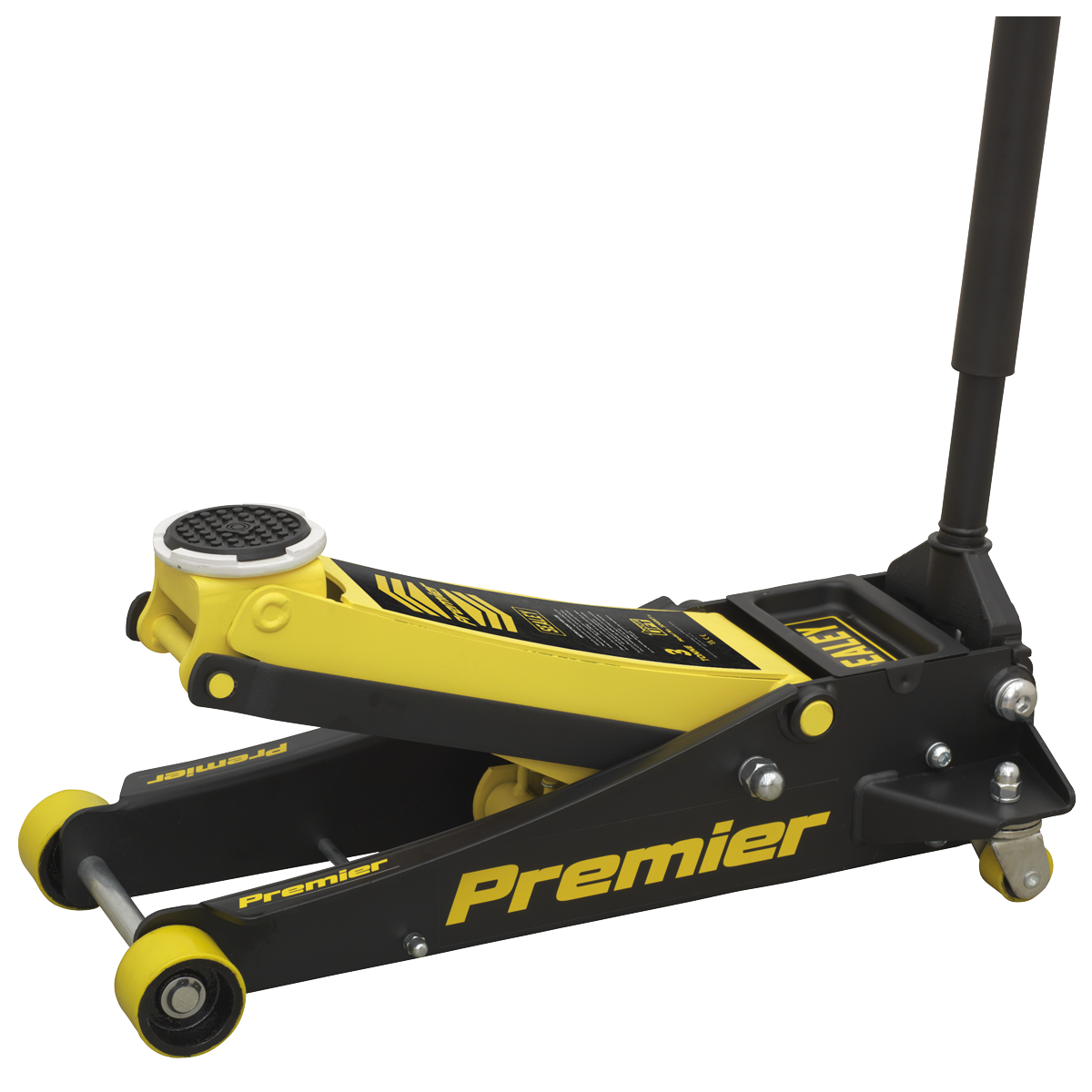 Premier 3040AY Premier Low Profile Trolley Jack with Rocket Lift 3 Tonne - Yellow