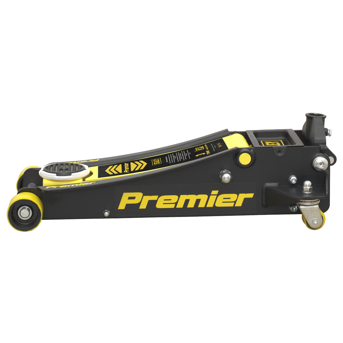 Premier 3040AY Premier Low Profile Trolley Jack with Rocket Lift 3 Tonne - Yellow
