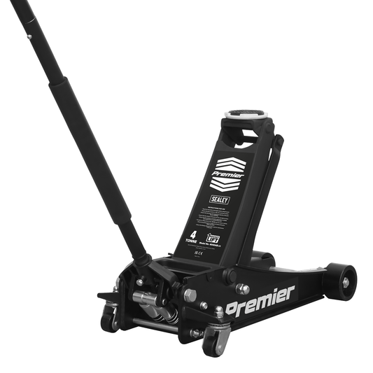 Premier 4040AB Premier Low Profile Trolley Jack with Rocket Lift 4 Tonne - Black