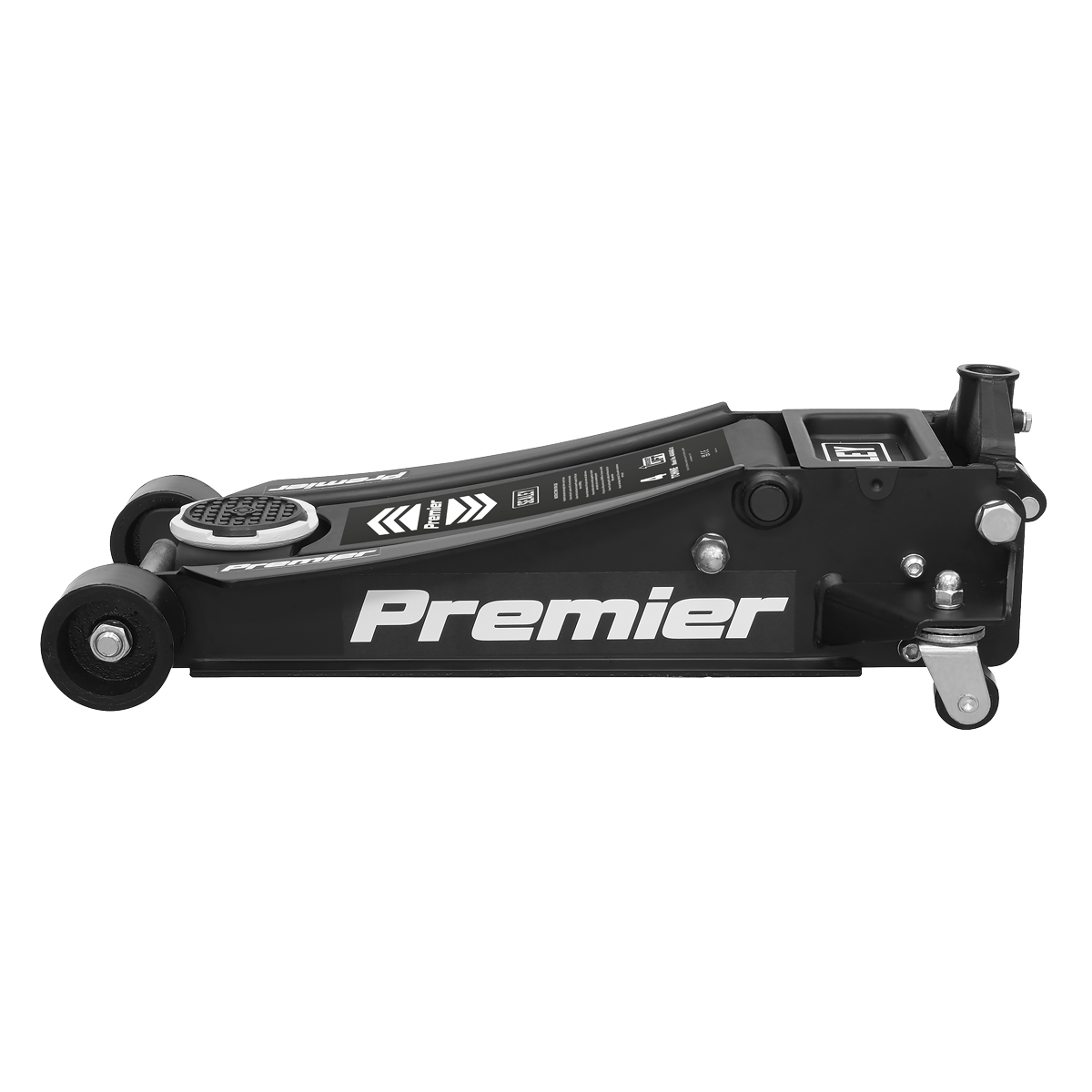 Premier 4040AB Premier Low Profile Trolley Jack with Rocket Lift 4 Tonne - Black
